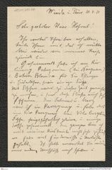 Nachlass Franz Steindachner, Brief von Emil Weiske an Franz Steindachner (20.08.1911), Inv.Nr. 582.07, Seite 1